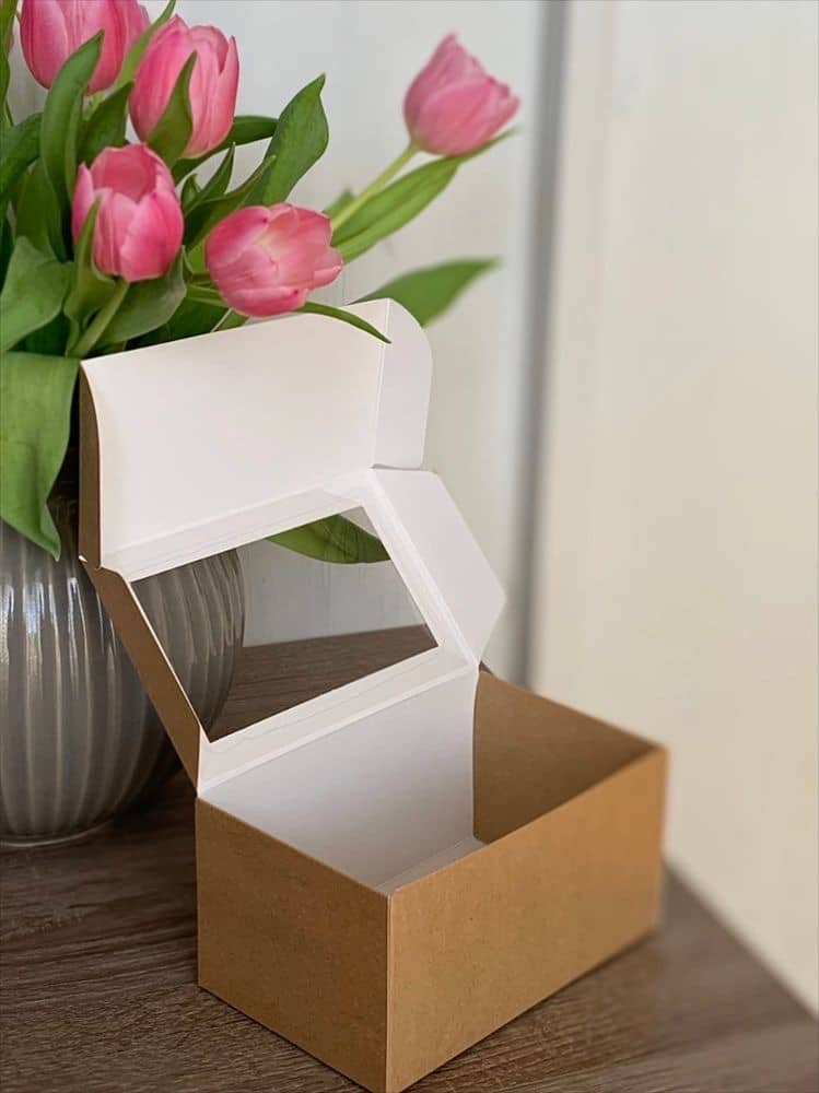 Упаковка под 2 капкейка с окном, крафт — изображение 4